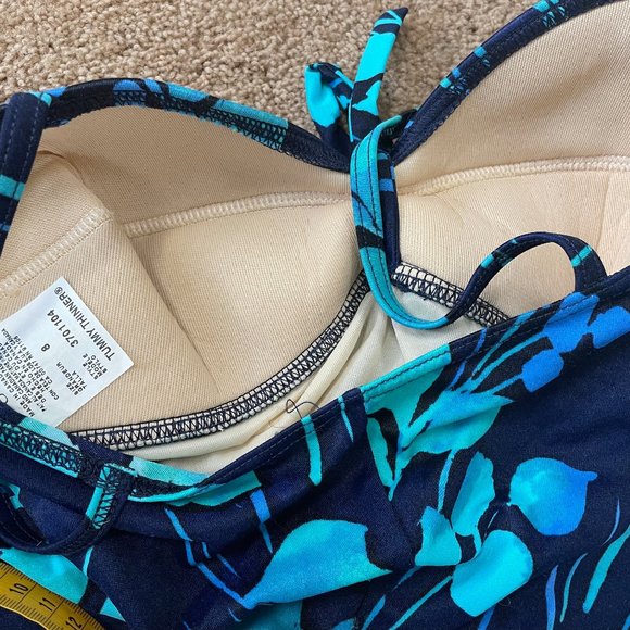 IT FIGURES multi-color blue floral swimsuit - Picture 10 of 11